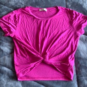Pink crop T-shirt